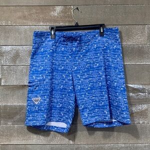 Columbia PFG blue/white board shorts size 36 waist